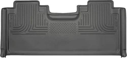 Husky Liners Weatherbeater Alfombrillas de piso, con almacenamiento plano plegable (cobertura completa) | segunda fila, 1 unidad, negro - 19361