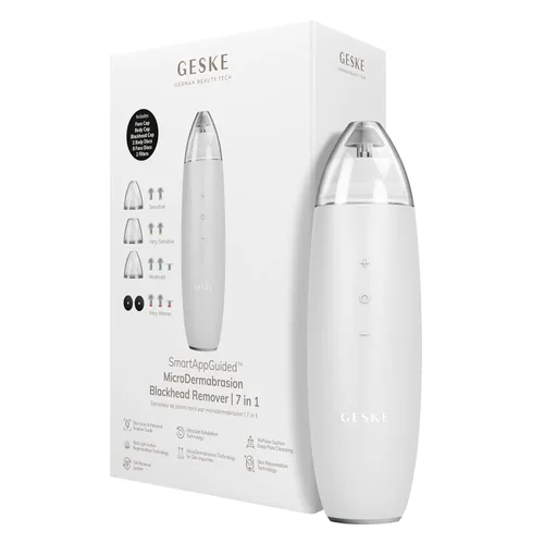 Miniatura 17 de GESKE SmartAppGuided™ MicroDermabrasion Blackhead Remover 7 en 1 Removedor de puntos negros Limpiador eléctrico de poros Innovadora taza