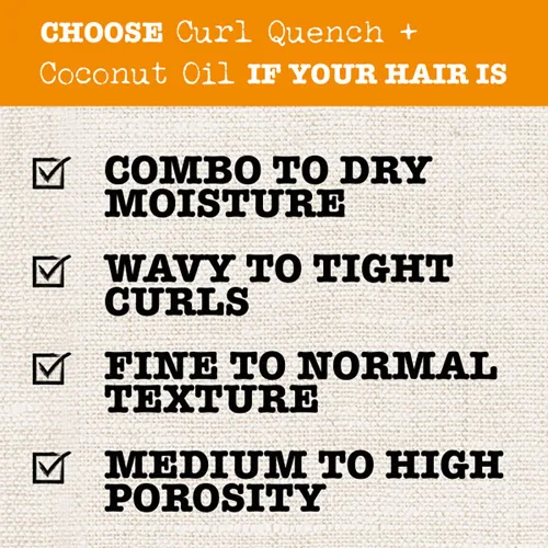 Miniatura 13 de Maui Moisture Curl Quench + Champú de aceite de coco + acondicionador para hidratar y desenredar el cabello rizado apretado, champú suavizante