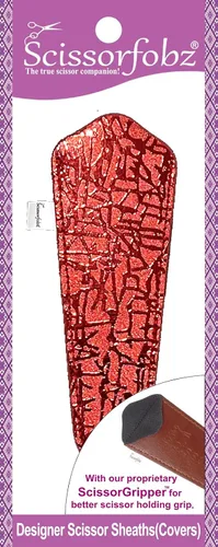 Miniatura 13 de Fundas protectoras para tijeras de diseñador, 4 unidades, tamaño surtido, diseño floral victoriano azul #4-304 Jardín floral victoriano azul