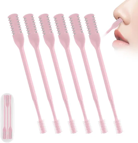 Miniatura 13 de Cortador de vello nasal 2 en 1, herramienta de eliminación de vello nasal mejorada con rotación de 360°, cuchilla de vello de nariz de doble cara