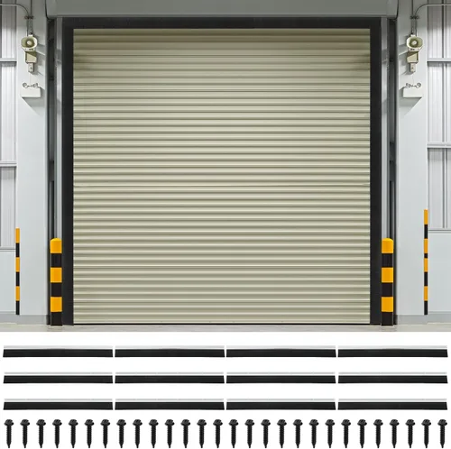 Miniatura 13 de DoubleFill Kit de sello de cepillo para puerta de garaje de 8 x 8 pies, sello de puerta enrollable de 2 pulgadas con riel de aluminio, cepillo