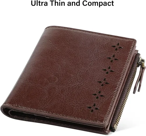 Miniatura 3 de Lavemi Ultra Thin Small Compact Leather Womens Wallets RFID Blocking Credit Card Holder for Women