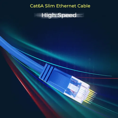 Miniatura 6 de Rapink Patch Cables Cat6a - Cable de conexión Ethernet Cat6a de 1 pie (paquete de 50) delgado, soporte de 10 G, cable de conexión Cat 6 sin