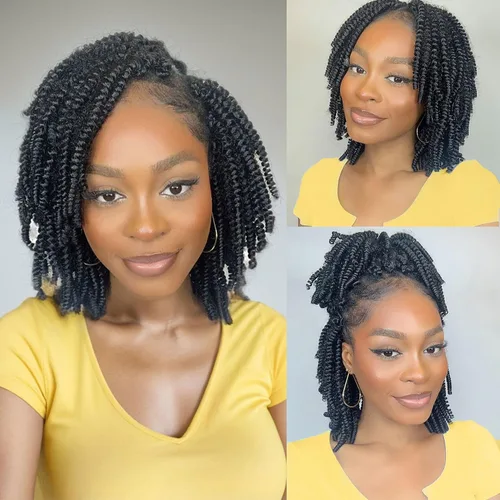 Miniatura 43 de Paquete de 2 cabello para trenzas en espiral de 8 pulgadas, cabello Spring Twist para rastas falsas, rastas de mariposa, cabello para trenzas, fibra