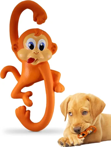 Miniatura 11 de PetSport Naturflex Tiny Tots Gorilla Toy - Durable y duradero, material no tóxico, chirriador interno, juguete de goma para perros, ideal para juego