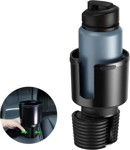 Expansor de portavasos para automóvil, expansor de portavasos para automóvil con base de goma elástica, adaptador de portavasos grande compatible