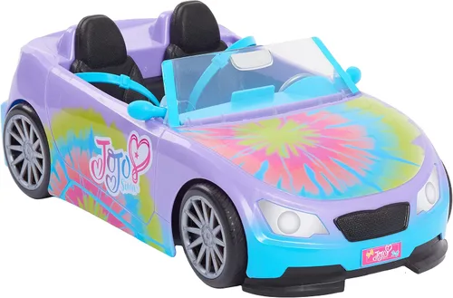Miniatura 5 de JoJo Siwa California Cruiser, coche de muñeca, teñido anudado arcoíris, se adapta a dos muñecas de moda