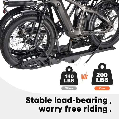 Miniatura 2 de CRAVOT CyberRack - Soporte para bicicletas eléctricas para 2 bicicletas, con capacidad de 90.7 kg, soporte robusto para bicicletas eléctricas