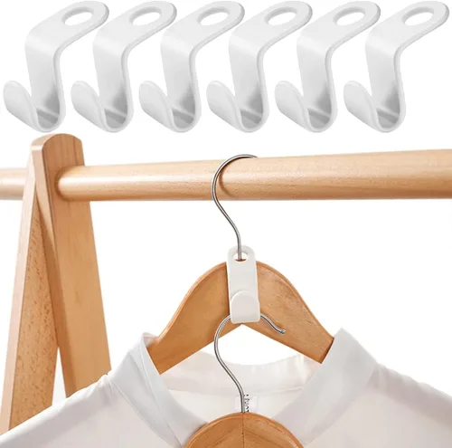 60 ganchos para colgar ropa, ganchos de plástico en cascada, ganchos extensores, ganchos de conexión para armario, armario, armario, ahorro de 60