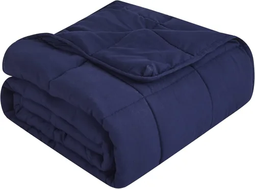 Miniatura 18 de Topcee - Manta con peso para adultos (15 libras, 48 x 72 pulgadas), manta de enfriamiento pesada de tamaño individual, suave y transpirable