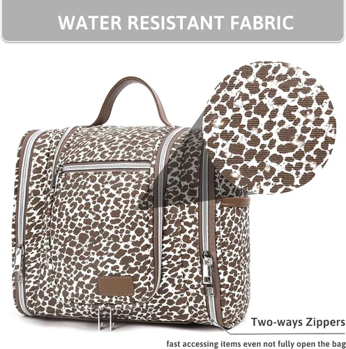 Miniatura 5 de Pearl Angeli Neceser colgante para mujeres y hombres, bolsa grande para cosméticos de maquillaje, organizador de artículos de tocador resistentes al