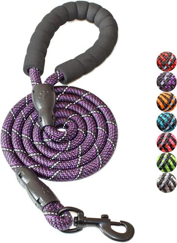 Miniatura 44 de BAAPET Correa para perro de 2/4/5/6 pies con cómodo mango acolchado e hilos altamente reflectantes para perros pequeños, medianos y grandes