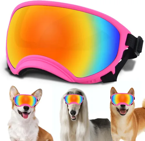Miniatura 19 de Gafas de sol grandes para perros, con correa ajustable, protección UV, a prueba de vino, para perros y cachorros, adecuadas para perros medianos
