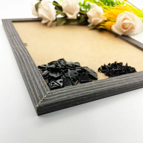 Miniatura 4 de Ganchos de acero para colgar fotos con anillos triangulares pequeños con tornillos, marcos de fotos, soluciones para colgar cuadros de relojes
