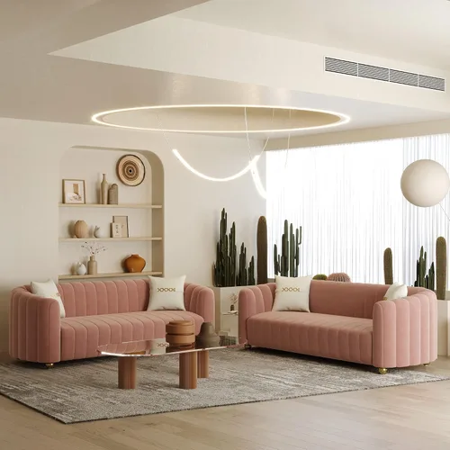 Miniatura 9 de Sofá de terciopelo negro de 83 pulgadas, sofá moderno de mediados de siglo para 3 personas Chesterfield copetudo de terciopelo con 2 almohadas