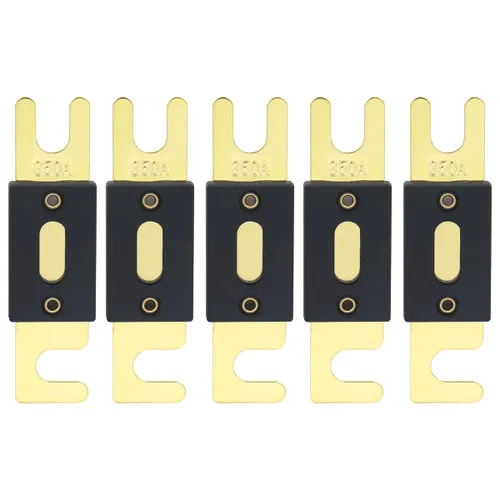 Miniatura 28 de Baomain Paquete de 2 fusibles ANL de 300 A a granel con terminales chapados en oro para audio de automóvil, amplificador, camión, barco, RV