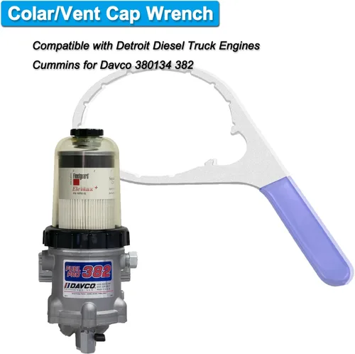 Miniatura 2 de Llave de filtro de combustible Colar/tapa de ventilación para 380134 382 con diámetro interior de 6 pulgadas compatible con motores Detroit Diesel