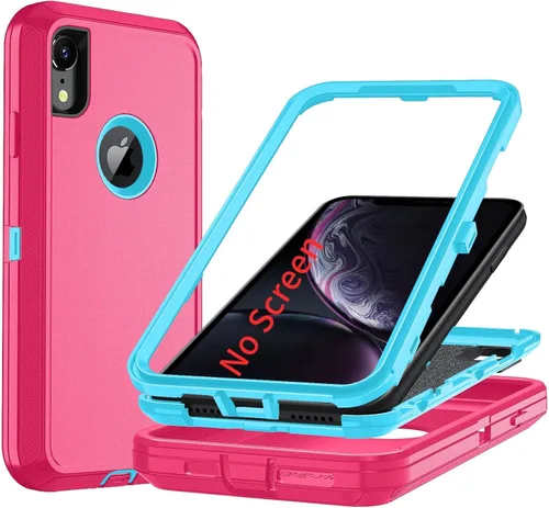 Miniatura 30 de Funda para iPhone X/i Phone Xs, 3 capas duradera funda de teléfono resistente protección para teléfono, a prueba de golpes a prueba de caídas a Negro