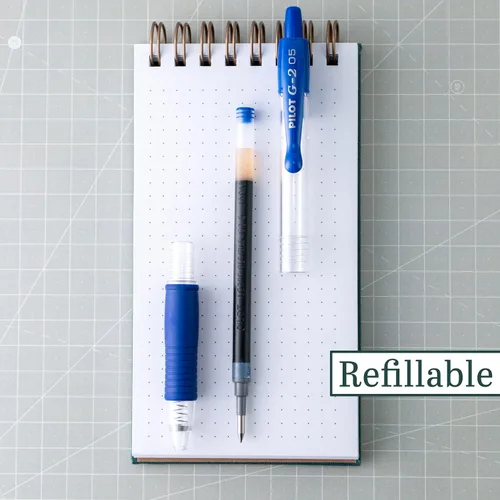 Miniatura 2 de Pilot Bolígrafos G2 retráctiles Gel Roller Bolígrafo Extrafino 05 pt Negro y Azul Bundle (6)