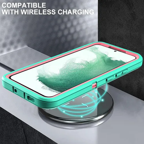 Miniatura 7 de Funda para S22 Plus, Samsung Galaxy S22 Plus con protector de pantalla de TPU flexible autorreparable [2 unidades], funda de cuerpo completo a Azul