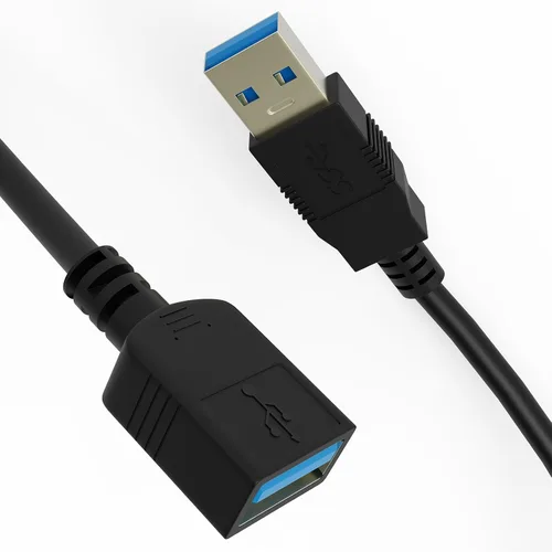 SSSGRGB - Cable de extensión USB 3.0 de 5 pies, cable de extensión USB macho a hembra, transferencia de datos de 5 Gbps y carga para teclado, mouse,