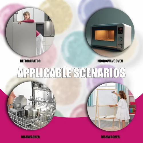 Miniatura 7 de Imanes de vidrio fuerte mezclado con purpurina brillante, 12 imanes para refrigerador, divertida forma de imán de nevera, lindo imán pequeño