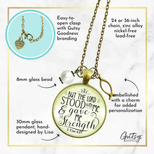 Miniatura 46 de Gutsy Goodness Faith He Cares - Collares hechos a mano con mensaje para mujer cristiana