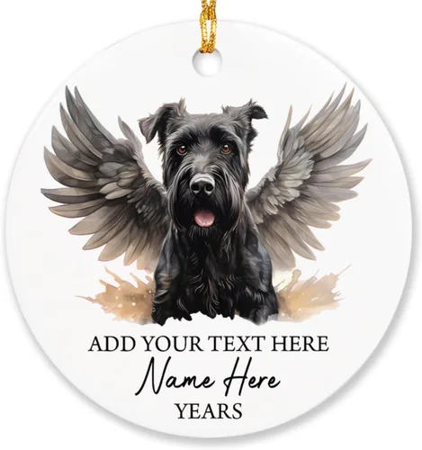 Miniatura 9 de Airedale Terrier - Adorno personalizado de alas de ángel para perro, regalo de pérdida de condolencias de mascotas, adorno de Navidad conmemorativo