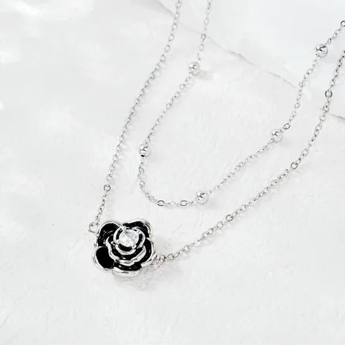 Miniatura 101 de CHIC & ARTSY Tobilleras delicadas de plata de ley S925 para verano, pulsera de tobillo ajustable multicapa para playa, joyería de pie para mujer