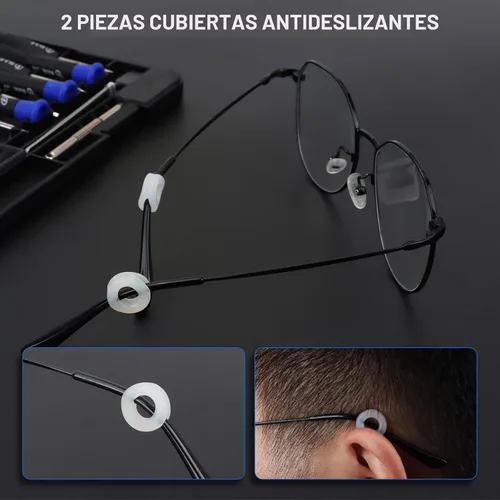 Miniatura 8 de STREBITO Kit de reparación de gafas, kit todo en uno para reparación de gafas con 16 tamaños de tornillos, 12 pares de almohadillas para la nariz