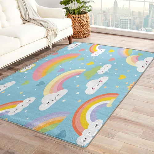 Miniatura 18 de Alfombra de camión monstruo y decoración del hogar, alfombra de 5 x 8 pies, alfombras para niños, alfombra para sala de estar, dormitorio, alfombra