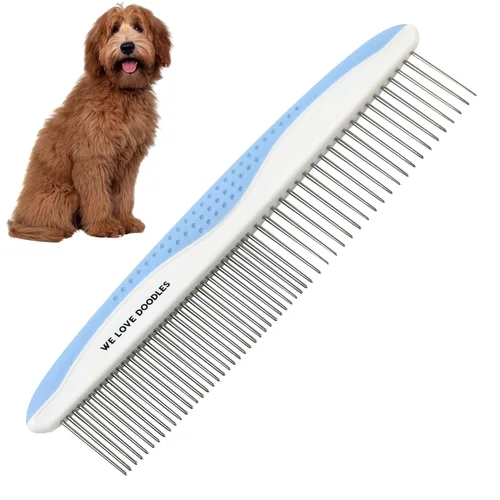 Peine de Aseo de Metal para Perros | Quita Enredos y Esteras | Peines de Mascotas para Quitar Esteras | Desenredante para Pelo Mate | Mejor Peine