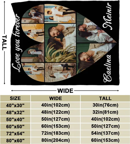 Miniatura 2 de Livole Manta personalizada con imagen, manta de franela personalizada, manta con foto personalizada con imagen y texto, manta personalizada, regalo