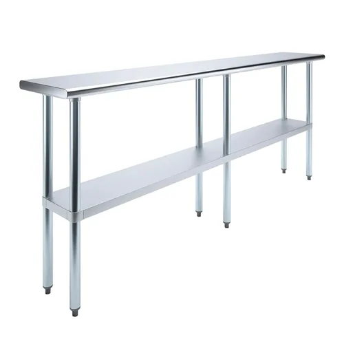 Miniatura 20 de AmGood Mesa de trabajo de acero inoxidable con estante inferior Preparación de alimentos NSF Estación de trabajo utilitaria
