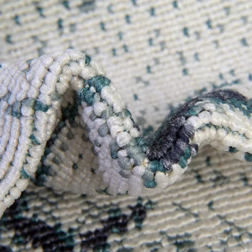 Miniatura 7 de Unique Loom Outdoor Coastal Collection - Alfombra Marmaris (2 pies x 6 pies 1 pulgada, color marfil/azul marino)