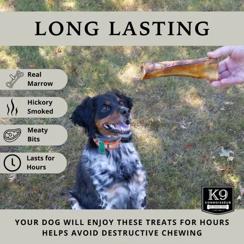 Miniatura 4 de K9 Connoisseur Huesos grandes para perros de médula de res de larga duración para masticadores agresivos, huesos de campeón de un solo ingrediente