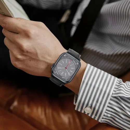 Miniatura 7 de HITZEE Correas de cuero compatibles con Apple Watch Band de 1.654 in, 1.614 in, 1.575 in, 1.496 in, para mujeres y hombres, correa de cuero genuino
