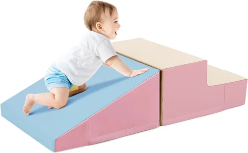 Miniatura 10 de Costzon Juguetes de escalada para niños pequeños, juego suave para gatear, escalar, deslizarse, jugar activo en interiores, 2 bloques de escalada