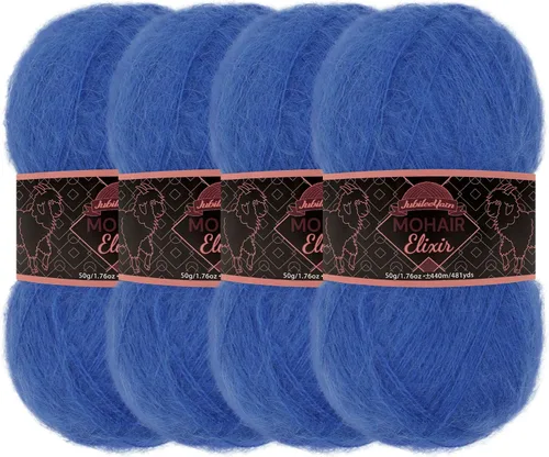 Miniatura 86 de JubileeYarn Mohair Elixir Yarn - 50g/Skein Baby Wool Blend - Cosmopolitan - 1 Skein