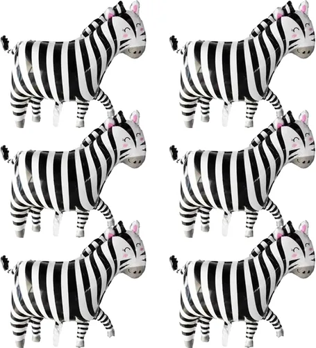 Miniatura 18 de Globos de abeja, 6 piezas de globos de aluminio con forma de helio para fiesta de animales de dibujos animados para selva safari temática telón