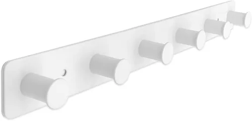 Miniatura 11 de Perchero pequeño montado en la pared, ganchos negros adhesivos y atornillados, ganchos de pared de acero inoxidable para colgar sombreros, toallas