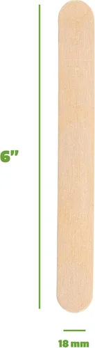 Miniatura 2 de Gusto [1000 unidades] Palitos de madera multiusos jumbo de 6 pulgadas, palitos de manualidades para hielo, helado, encerado, palitos de madera