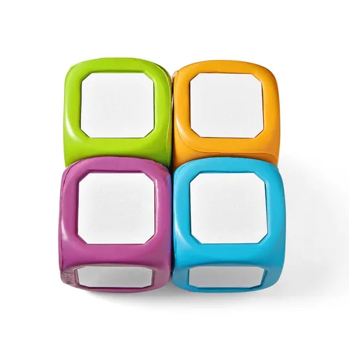 Miniatura 7 de hand2mind Dados pequeños de plástico para escribir y limpiar para niños de 5 a 8 años, superficie de borrado en seco en todos los lados, dibujar