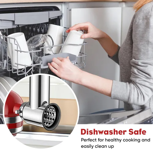 Miniatura 7 de Accesorio de rebanador y triturador de acero inoxidable para batidora de soporte KitchenAid, accesorio rallador de queso para KitchenAid