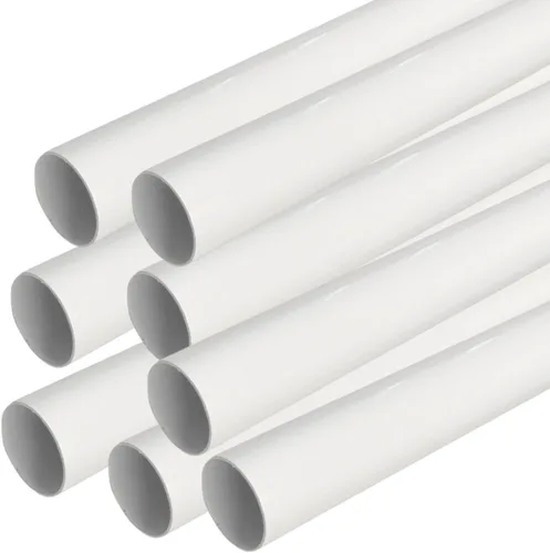 Miniatura 8 de Bridas de soporte para barra de armario con accesorio de rosca, enchufes de poste de ropa resistentes para armarios Blanco brillante 1 par