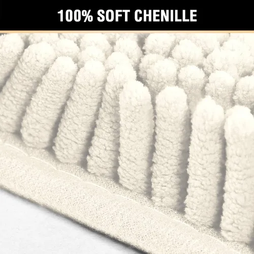 Miniatura 3 de H.VERSAILTEX - Alfombras de baño de microfibra de chenilla, alfombra de piso ultra suave, lavable, para baño, secado rápido, absorbente de agua