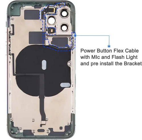 Miniatura 3 de Johncase Interruptor de control de botón de encendido OEM + luz de flash + cable flexible de micrófono con piezas de repuesto compatibles con iPhone