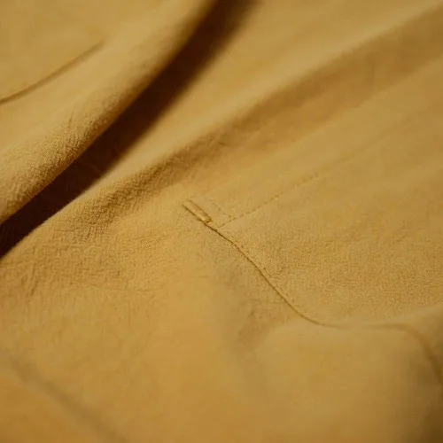 Miniatura 6 de Delantal ajustable de lino de algodón suave estilo nórdico japonés con cuatro bolsillos una toalla Amarillo ámbar