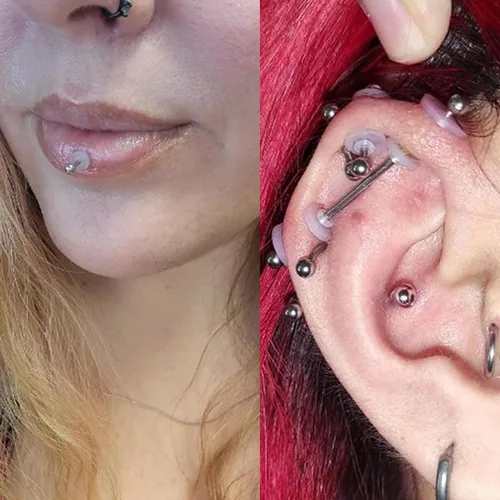 Miniatura 6 de MODRSA Almohadillas de disco transparente sin tirones de plástico para piercing Bump, discos de silicona, disco de perforación de silicona